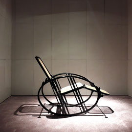Societa Anonima Antonio Volpe "Dondolo" Egg Rocking Chair Model. 267, Italy, 1922