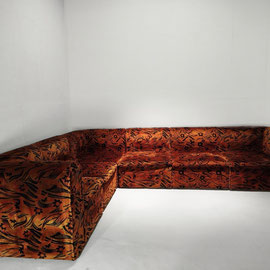 Laauser  Sectional Corner Sofa  Wood, Foam, Cotton Chenille  Germany, c.1970 - PN.Modern pnmodern
