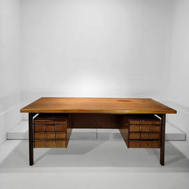 Danish Cabinetmaker Wenge Wood Executive Desk c. 1970 - PN-Modern pnmodern