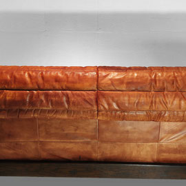 Probell Jean Gillon Brutalist Tauari Wood Leather Brutalist Sofa, Brazilian Design, 1960s - PN.Modern pnmodern.com