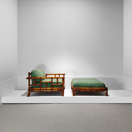 Vivai del Sud Set of Chairs and Ottoman From The Ming Series, Designed by Colin Marrow, Roma, Italy 1974 - PN.Modern pnmodern.com