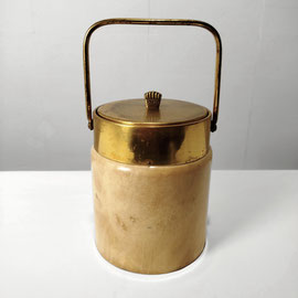 Aldo Tura Brass Goat Skin Parchment Ice-Bucket, Milano, Italy, 1950-60s - PN.Modern pnmodern.com