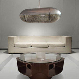 Jean Maneval Table Model "Orion" (Bulle 6 Coques) for Batiplastique, France, 1969