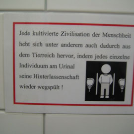 Herren-Toilette im Rathaus von Lübbenau
