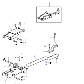 Soporte para barra de tiro y sus componentes.