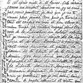Lettre écrite par Missak Manouchia la veille de son exécution. Il s'adresse à sa femme  Mélinée.