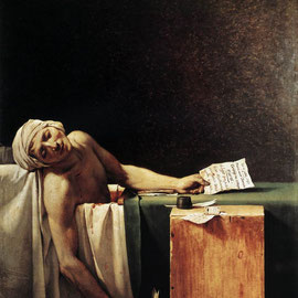 Figura 1— Jacques-Louis DAVID: Marat assassine. 1793. Museu de Bruxelas   (Fonte: http://www.fine-arts-museum.be/site/asp/Oeuvre_details.asp?ID=48).