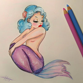 Colored pencil on paper