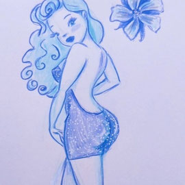 Colored pencil on paper