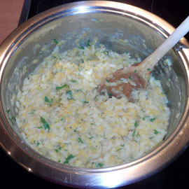 Risotto muss ständig gerührt werden...