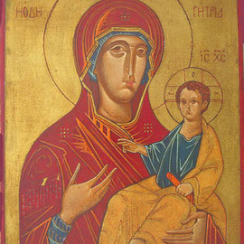 “Madonna Oditrigia” – olio su tavola cm. 31,5 x 22,5 - Cernusco sul Naviglio, collezione dell’autore