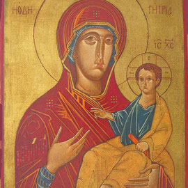 “Madonna Oditrigia” – olio su tavola cm. 31,5 x 22,5 - Cernusco sul Naviglio, collezione dell’autore