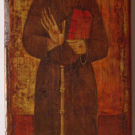 “San Francesco” - tecnica mista su tavola cm. 26 x 11 - Cernusco sul Naviglio, collezione dell’autore