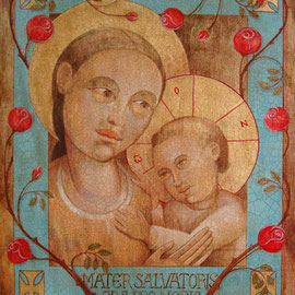 “Mater Salvatoris”, tecnica mista su tavola cm. 38,5 x 31,5 – Cernusco sul Naviglio, collezione privata