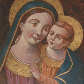 “Madonna del Buon Consiglio” (vedi scheda) - tecnica mista su cartone telato cm. 24 x 18 - Cernusco sul Naviglio, collezione dell’autore