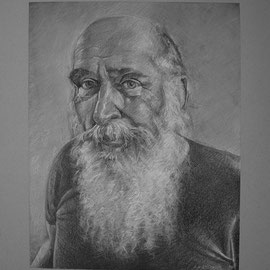 “Amerigo” - carboncino su carta colorata, cm. 35 x 50 – € 100 + eventuali spese di spedizione