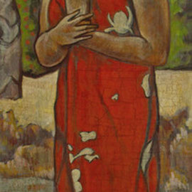 “Ia Orana Maria (copia d’arte da Gauguin)” - acrilico su tavola cm. 50 x 16 – Bussero, collezione privata
