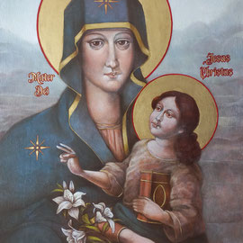 “Sancta Maria, Janua Coeli”, olio su pannello di legno, cm. 40 x 70 – Subiaco, collezione privata