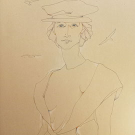 “Lidia”, tecnica mista su carta colorata, cm. 33 x 45,5 – € 100 + eventuali spese di spedizione