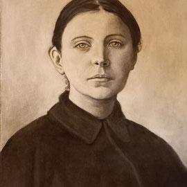 “Santa Gemma Galgani”, olio su pannello telato, cm. 24 x 30 x3,5 - Pioltello, collezione privata