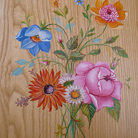 Meuble décoration florale -copiryght Pascale Richert