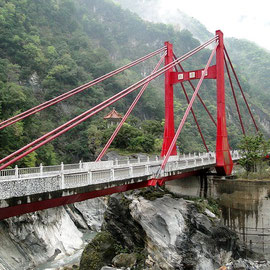 TAIWAN Ponte Pênsil Ponte Cimu Taroko Parque Nacional