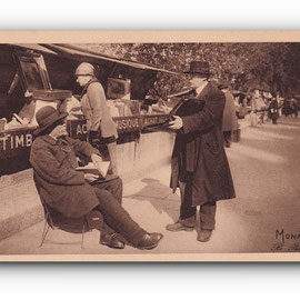 - Quai Voltaire - PARIS  - Le poète bouquiniste Charles Dodeman - 05.1929 -