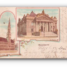 - Hôtel de ville - Bourse - BRUXELLES - 19.05.1908 -