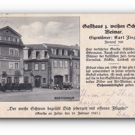 Gasthaus zum Weißen Schwan - WEIMAR - 04.06.1934
