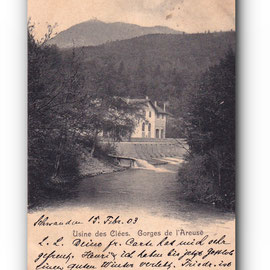 - Usine des Clées - Gorges de l'Areuse - 15.02,1903 -