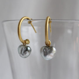 Kreolen 900 Gold Tahitiperlen