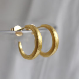 Kreolen 900 Gold Verlauf geschmiedet