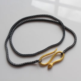 Fuchsschwanzkette mit Schlangenverschluss 