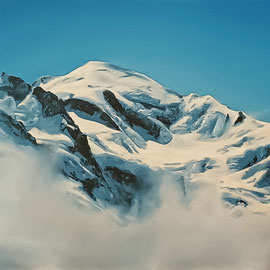 Mount Blanc, Öl auf Leinwand, 60x80cm, 2023