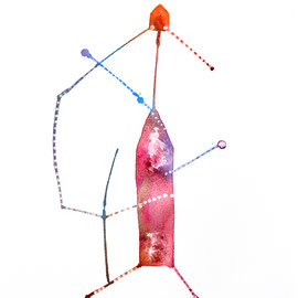 "Equilibres #9" 50 cm x 65 cm, aquarelle - Astrid FESTOR  © 2021