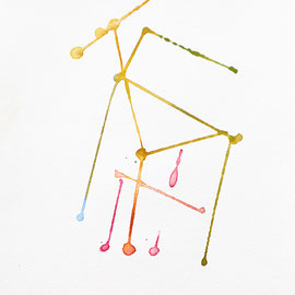"Equilibres #1" 30 cm x 40 cm, aquarelle - Astrid FESTOR  © 2021