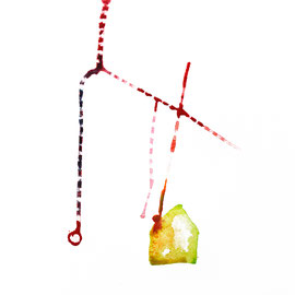 "Equilibres #10" 30 cm x 40 cm, aquarelle - Astrid FESTOR  © 2021