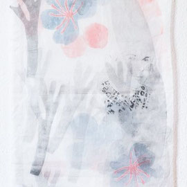 KARINA MENDRECZKY, Magda, Radierung, Hochdruck auf Japanpapier, 2020 (Bildausschnitt)