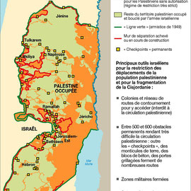 carte de la Cisjordanie (source Mediapart)