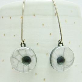 pendant d'oreilles céramiquer raku.