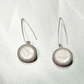 boucles d'oreilles monture argent.