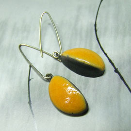 acheter boucles d'oreilles céramique lune jaune