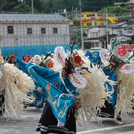 2016年8月お祭りにて。吉里吉里鹿子踊り。／August 2016, Kirikiri tiger dance at Kirikiri festival