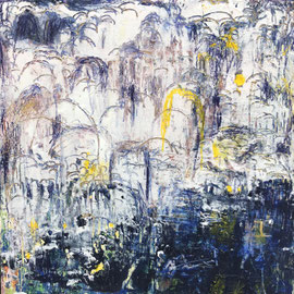 Drench (SOLD): The water keeps coming down and down. Like a waterfall in a Chinese painting.