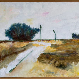 Heide<br/> Geïnspireerd door 19e eeuwse schilder Mauve<br/> Afmeting: 70 x 60 cm 