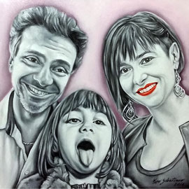 Ritratto di famiglia - Olio su tela 50X50