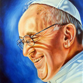Ritratto Papa Francesco - Olio su tela 40X50