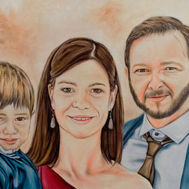 Ritratto di famiglia - Olio su tela 
