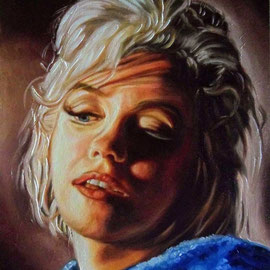 Ritratto di Marylin Monroe - Olio su tela 30X40