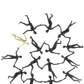 VENDUE - ACHAT SUR COMMANDE - Humanity N°3/8 dimensions : H 89 x L 87 x P 17 cm, feuilles d'or par Stéphane Roussel,  bronze, 2018  H 95  cm Socle - L 30 x l 12 cm  Diamètre - 60 cm Feuille d’or par Stéphane Roussel   11 190 €